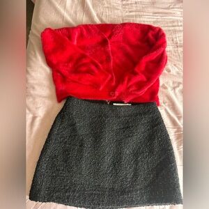 ASTR The Label Black Textured Skirt